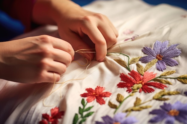 Рукодельница с пяльцами и нитками